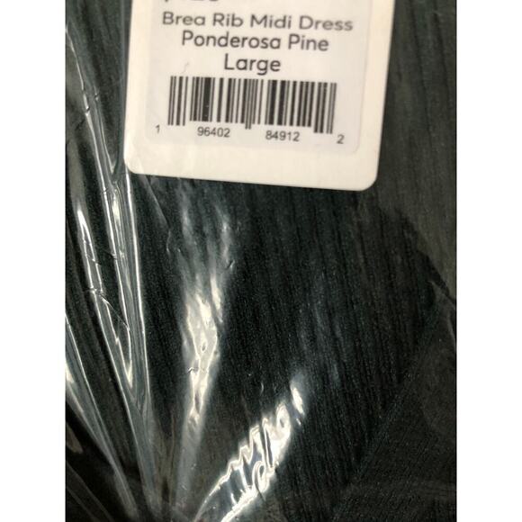 Marine Layer Brea Dress Rib Button Down Long Sleeve Midi Ponderosa Pine NWT L - Picture 5 of 7